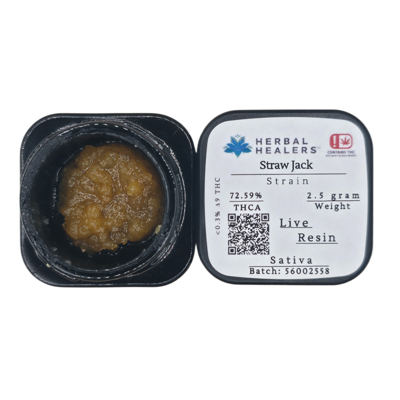 Straw Jack Live Resin (Sativa - 72.59% THCA) – Herbal Healers