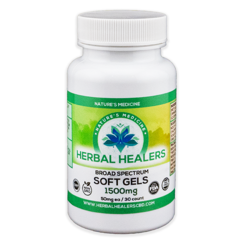 50mg CBD Soft Gels - Broad Spectrum - 30 Count