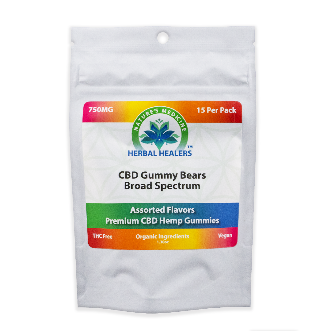 50mg CBD Gummy Bears - Broad Spectrum - 15 Count