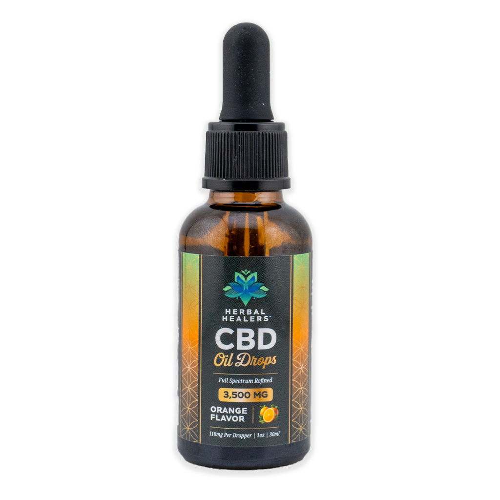 3,500mg CBD Oil Drops - Full Spectrum Refined - Orange Flavor