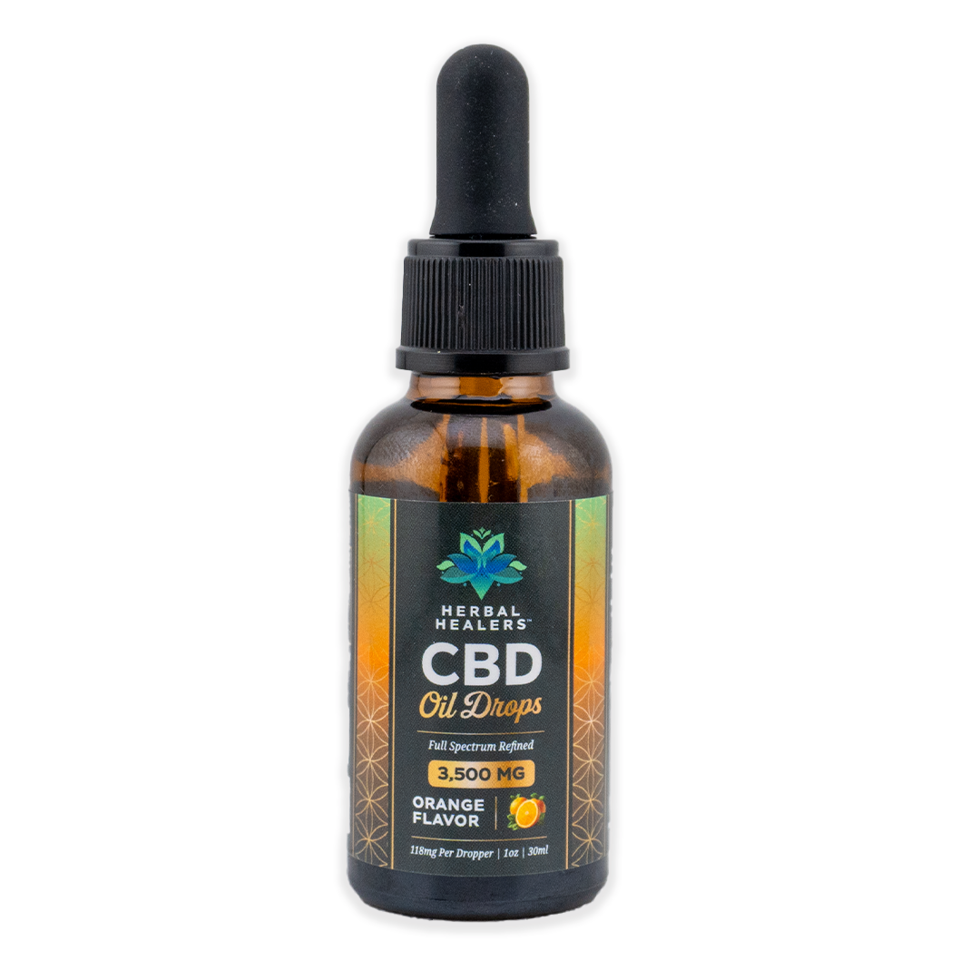 3,500mg CBD Oil Drops - Full Spectrum Refined - Orange Flavor
