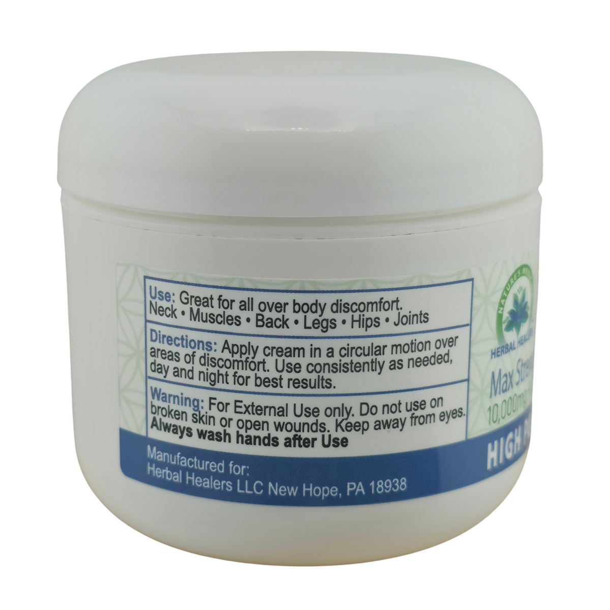 Max Strength 10,000mg Full Spectrum CBD Muscle & Joint Cream