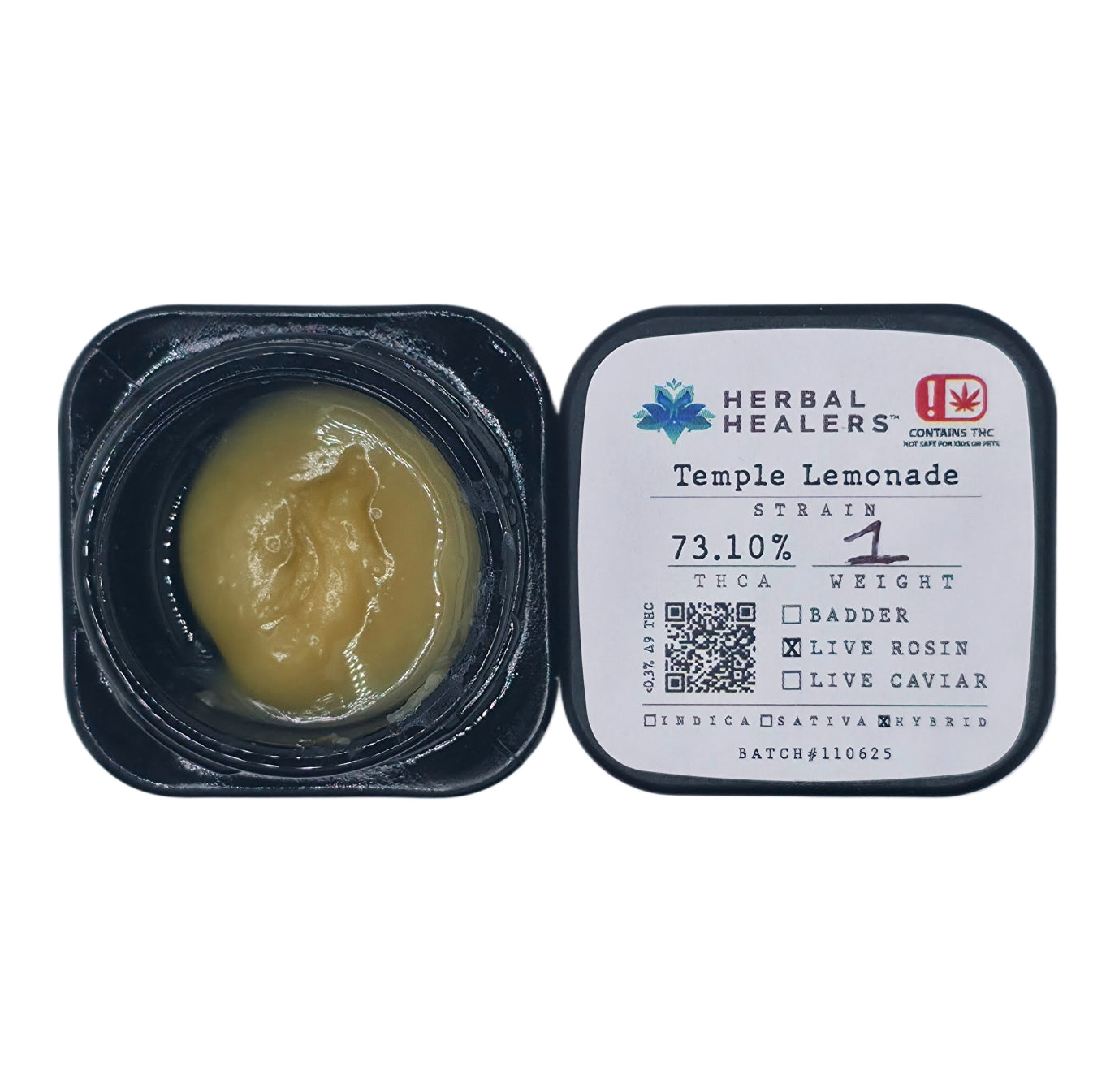Temple Lemonade Live Rosin (Hybrid - 73.10% THCA)