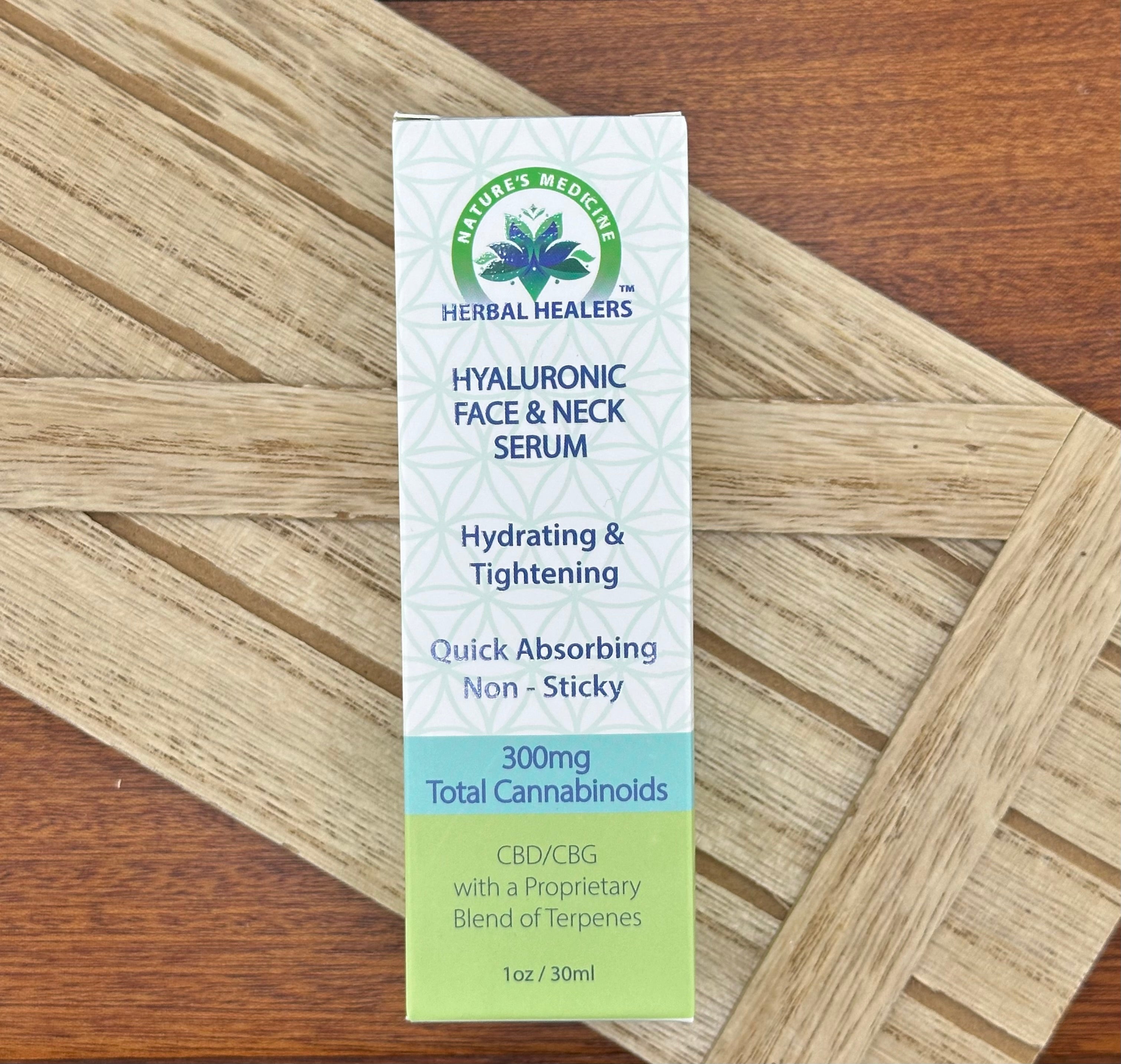 CBD + CBG Hyaluronic Face and Neck Serum - 300mg Total Cannabinoids
