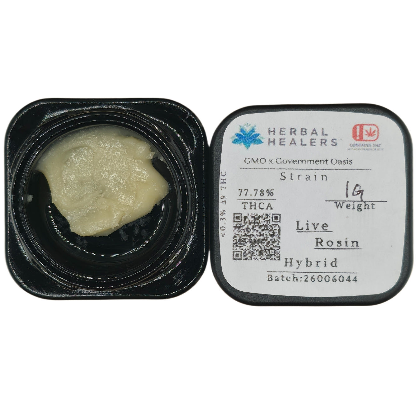 GMO x Government Oasis Tier 2 Live Rosin (Indica - 77.78% THCA)