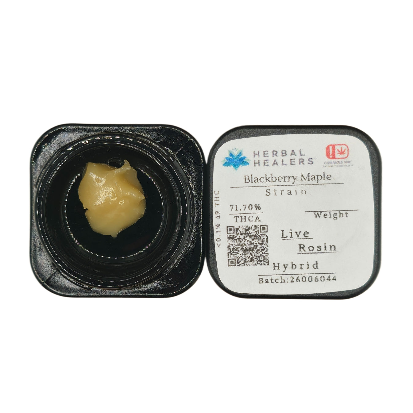 Blackberry Maple Tier 1 Live Rosin (Indica - 71.70% THCA)