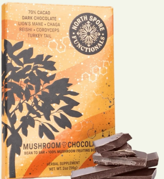 Functional 5 Mushroom 70% Dark Chocolate Bar