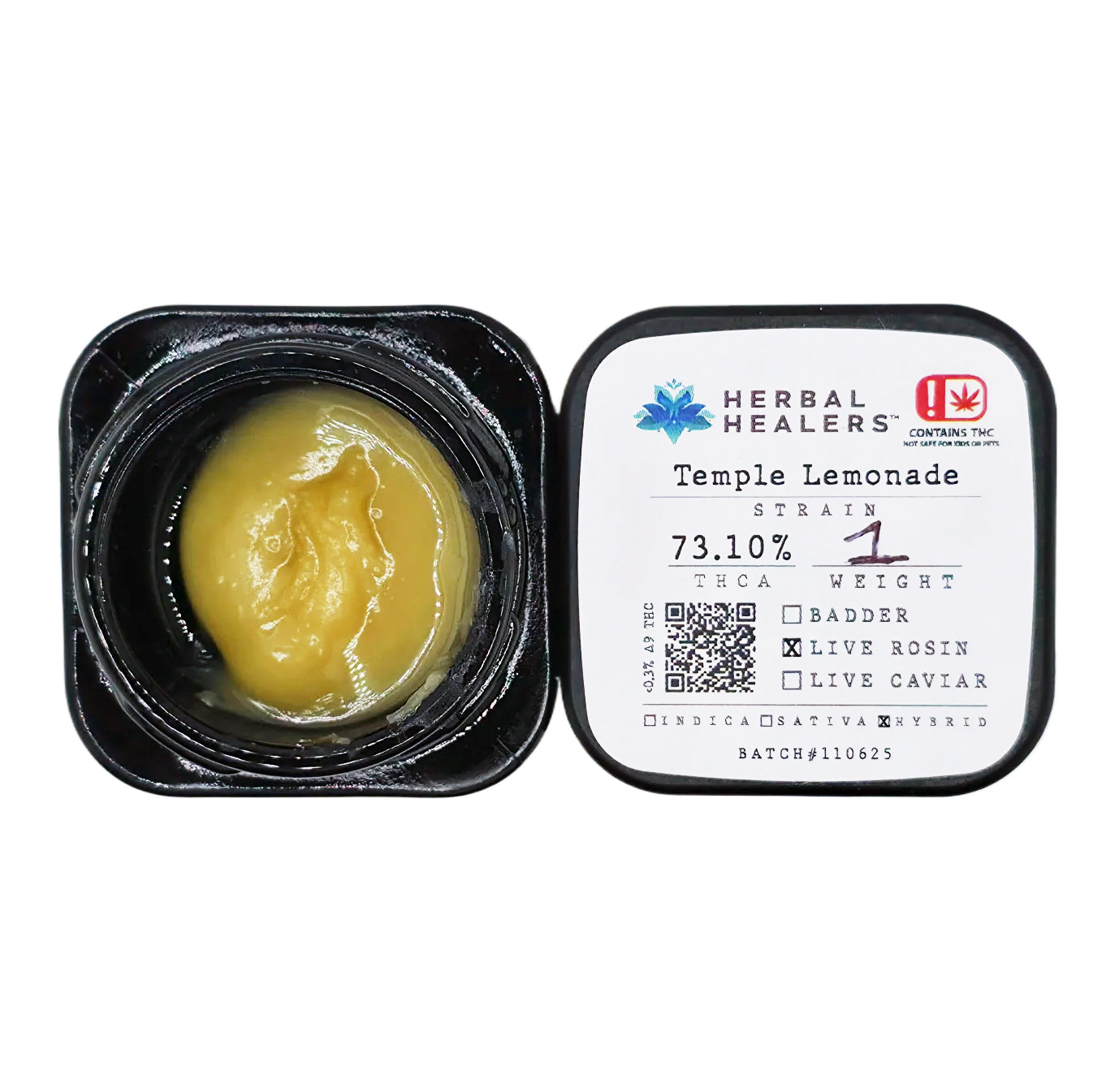 Temple Lemonade Live Rosin (Hybrid - 73.10% THCA)