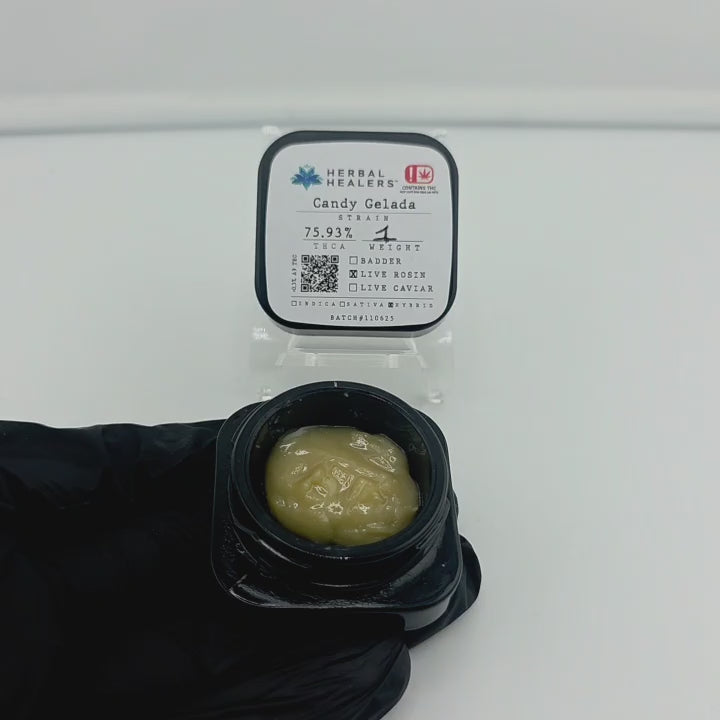 Candy Gelada Live Rosin (Indica - 75.93% THCA)