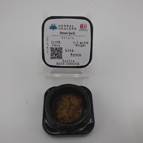 Straw Jack Live Resin (Sativa - 72.59% THCA) – Herbal Healers